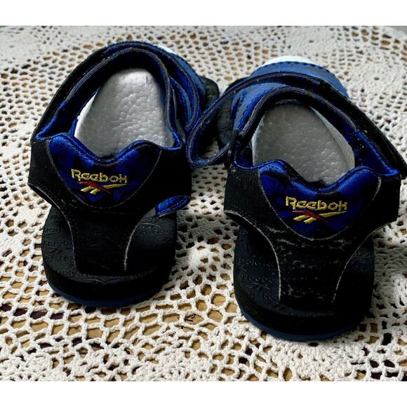 Vintage 90s Rare Reebok Mens Sz 7 M Blue/Black Sport Athletic Sandals sku 605 - Picture 11 of 12